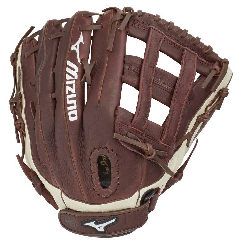 Guanti Mizuno Softball Franchise Series Slowpitch 13" Uomo - Caffè/Argento - 91862-VDOP